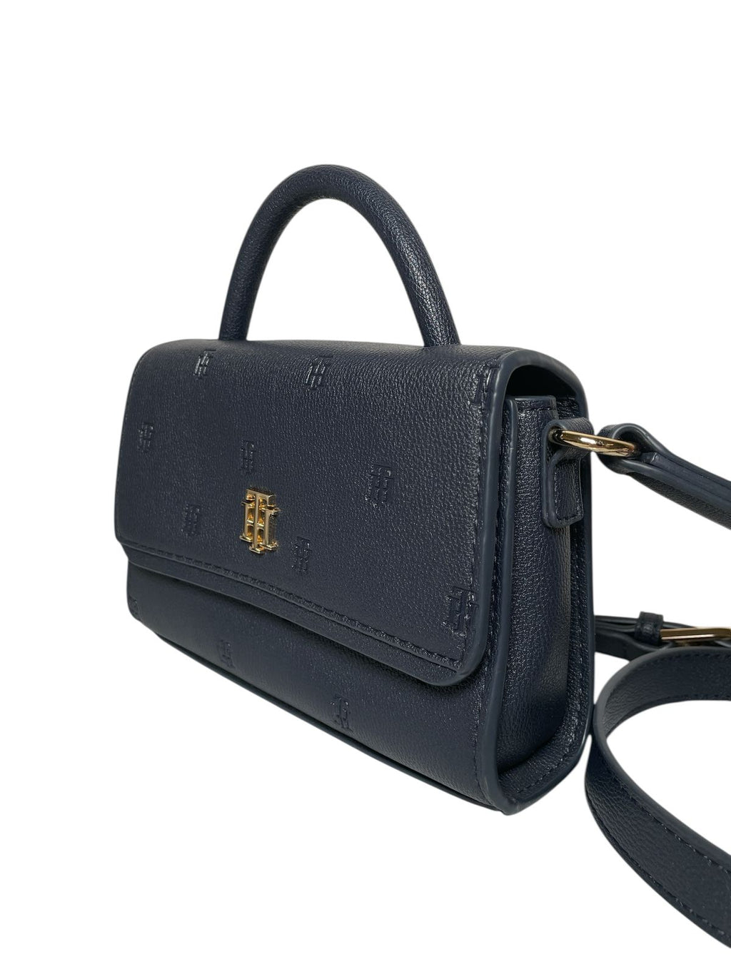 Bolsa Tommy Hilfiger Mini Top Handle Navy Logo | Elegancia compacta