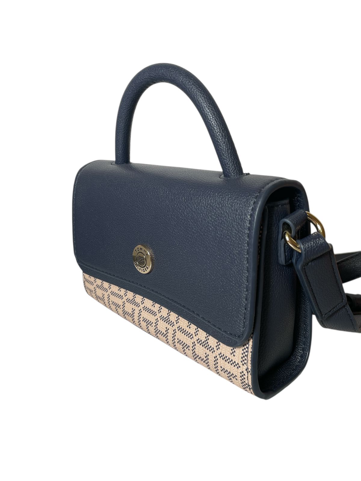 Bolsa Tommy Hilfiger Mini Top Handle Navy Logo | Elegancia compacta