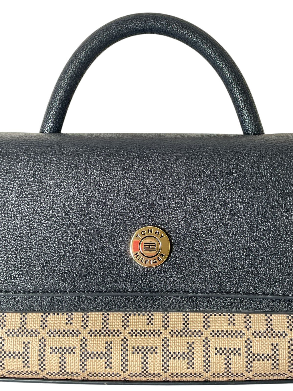 Bolsa Tommy Hilfiger Mini Top Handle Navy Logo | Elegancia compacta