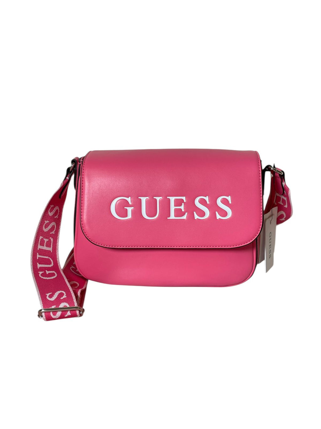 Bolsa GUESS Crossbody Fucsia con Logo Grande | Original de USA