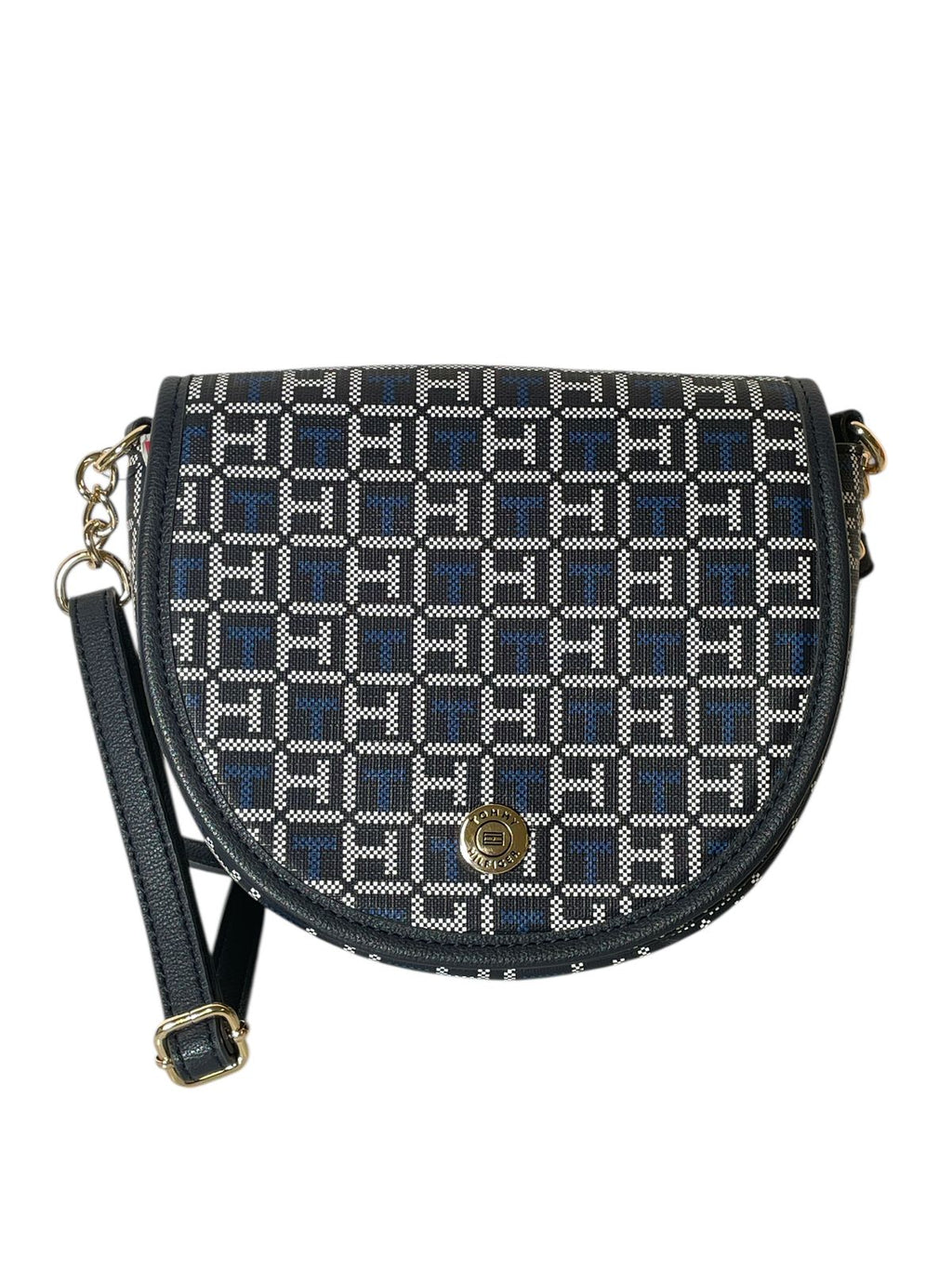Bolsa Tommy Hilfiger Crossbody Medallón Monograma Azul Marino