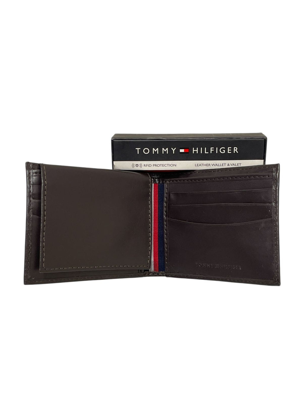 Cartera Tommy Hilfiger cafe de piel para hombre